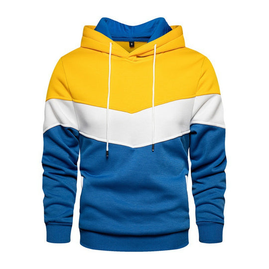 Herren Sportlicher Kapuzenpullover mit modernem Farbblockdesign und atmungsaktiven Eigenschaften EB