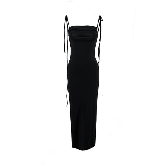Damen Elegantes Wickelkleid mit tiefem Rückenausschnitt und zarten Bindebändern EB