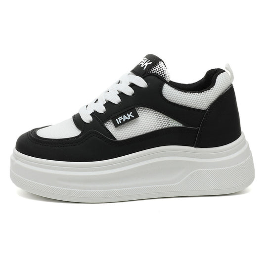 Damen Modische Sneaker mit erhöhtem Plateau und atmungsaktivem Mesh-EB