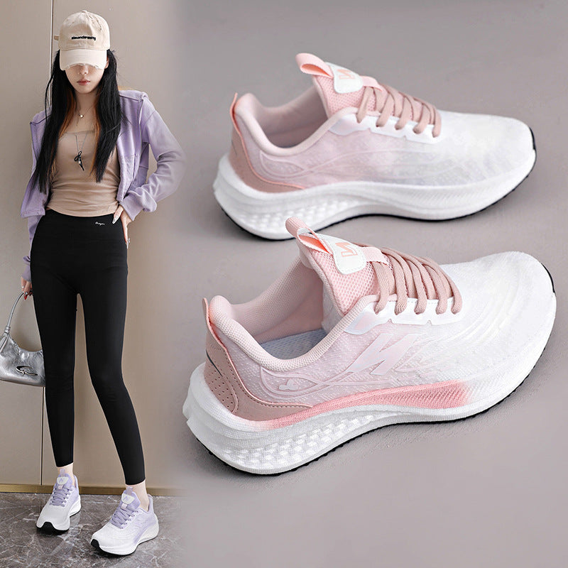 Damen leichte Lauf-Sneaker mit atmungsaktiver Mesh-Oberfläche und dämpfendem Sohlenprofil EB