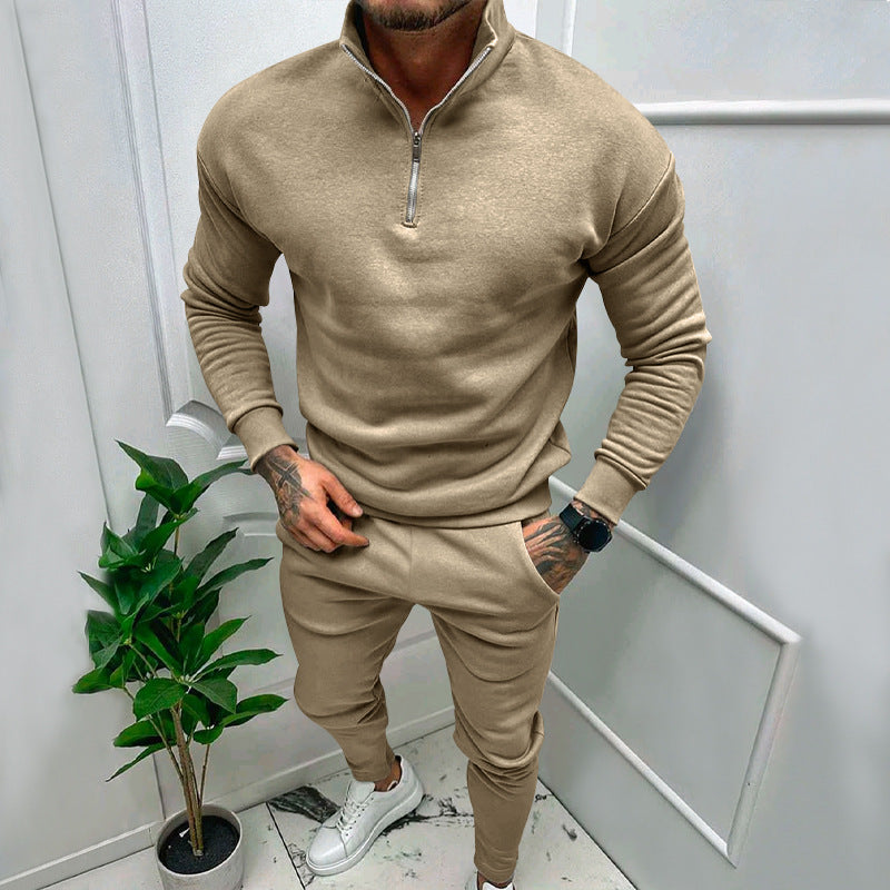 Herren sportives Sweatshirt- und Jogginghose-Set mit Reißverschluss EB