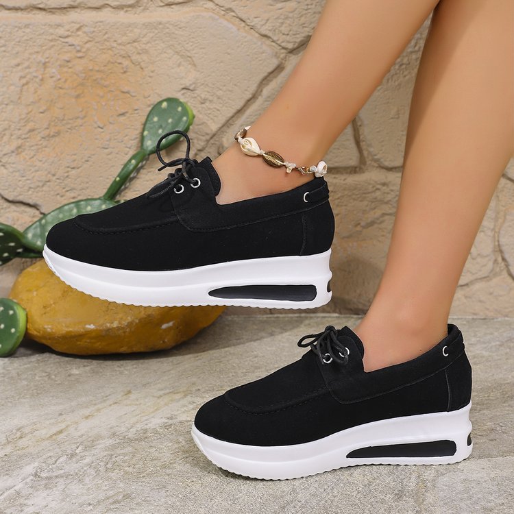 Damen modische Sneaker mit bequemem Plateau und verstärkter Sohle EB