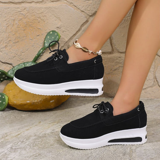 Damen modische Sneaker mit bequemem Plateau und verstärkter Sohle EB