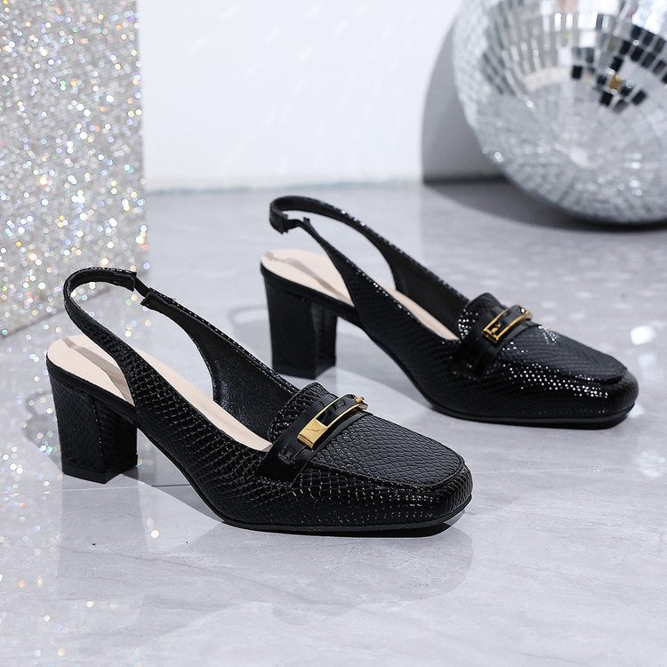 Damen Slingpumps mit elegantem Riemen und dekorativem Detail EB