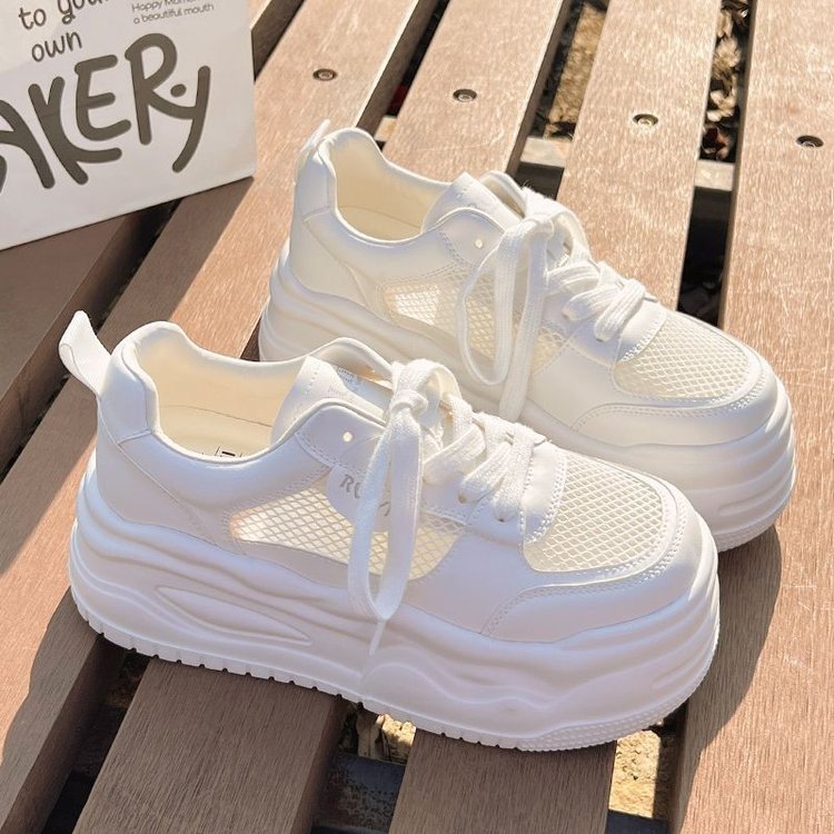 Damen Plateau-Sneaker mit atmungsaktivem Netzmaterial und innovativer Laufsohle EB