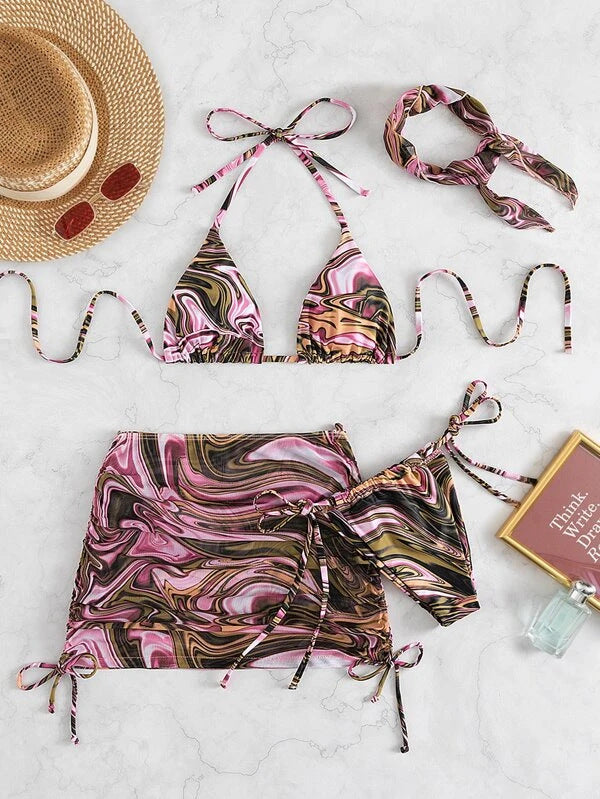 Damen Bikini-Set mit verspieltem Schnitt und modischen Akzenten EB