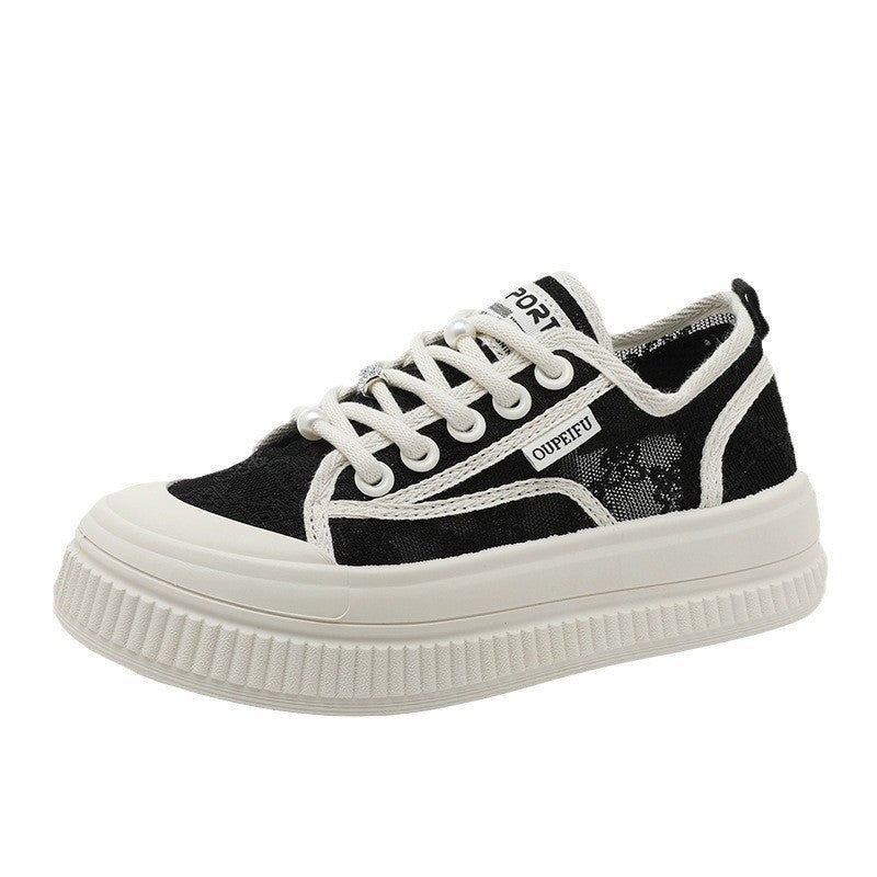 Damen modische Sneaker mit atmungsaktivem Obermaterial und rutschfester Sohle EB