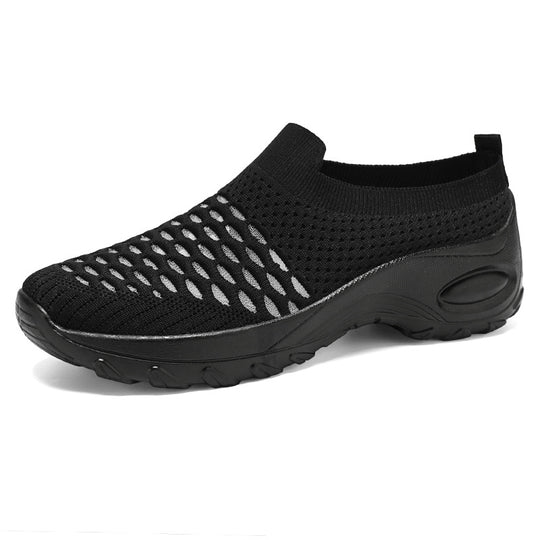 Damen Atmungsaktive Slip-On Sneakers mit flexiblem Sohlenkomfort EB