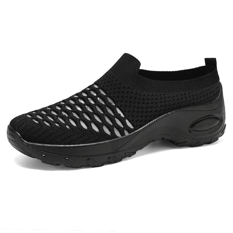 Damen Atmungsaktive Slip-On Laufschuhe mit elastischer Netzstruktur EB
