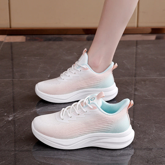 Damen sportliche Sneakers mit atmungsaktivem Obermaterial und komfortabler Dämpfung EB