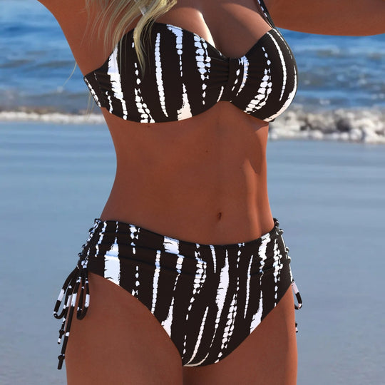 Damen Bikini mit gepolstertem Balconette-Oberteil und dekorativem Rüschen-Detail EB