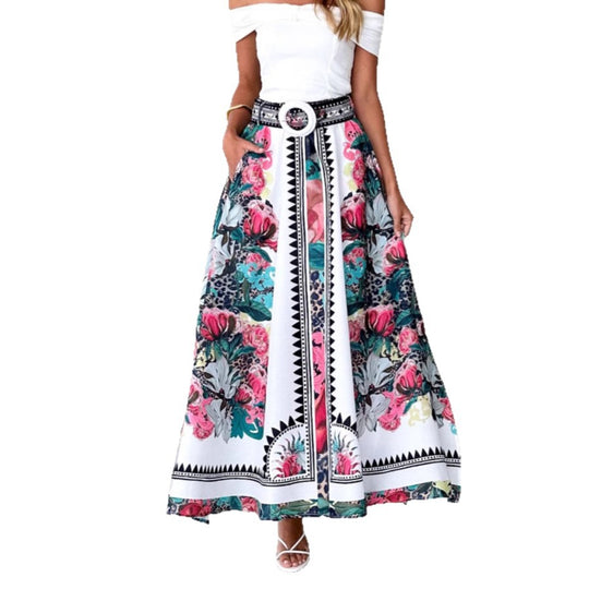 Damen Maxirock mit floralem Muster EB