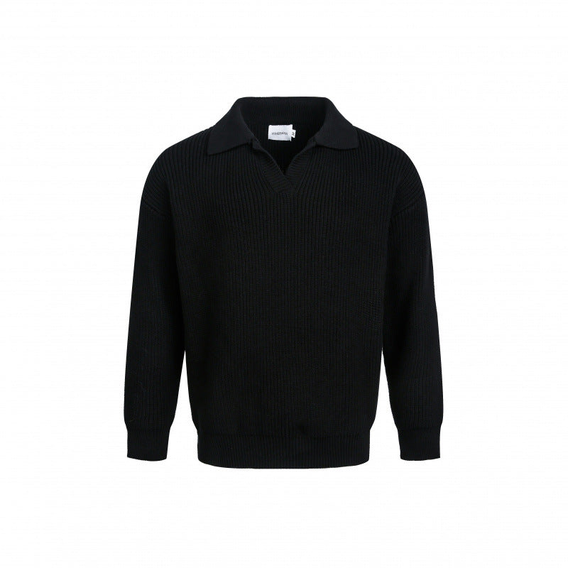 Damen Eleganter Strickpullover mit modernem Kragen und feinem Rippstrick EB