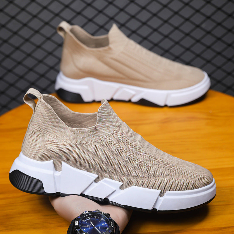 Damen Sportliche Slip-On Sneakers mit flexiblem Obermaterial und rutschfester Sohle EB