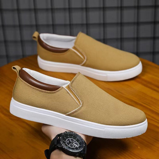 Herren nan Canvas-Slip-On Sneaker mit elastischen Einsätzen, gepolsterter Fersenmanschette und leichter EVA-Sohle EB