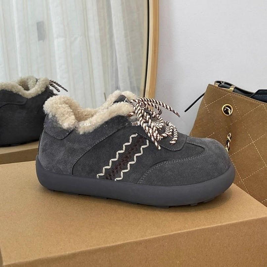 Damen Bequeme Hausschuhe mit kuscheligem Innenfutter und robustem Profil EB