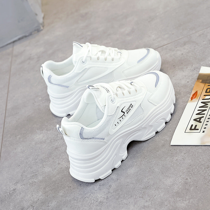 Damen Chunky Sneakers mit atmungsaktivem Obermaterial und stoßdämpfender Sohle EB
