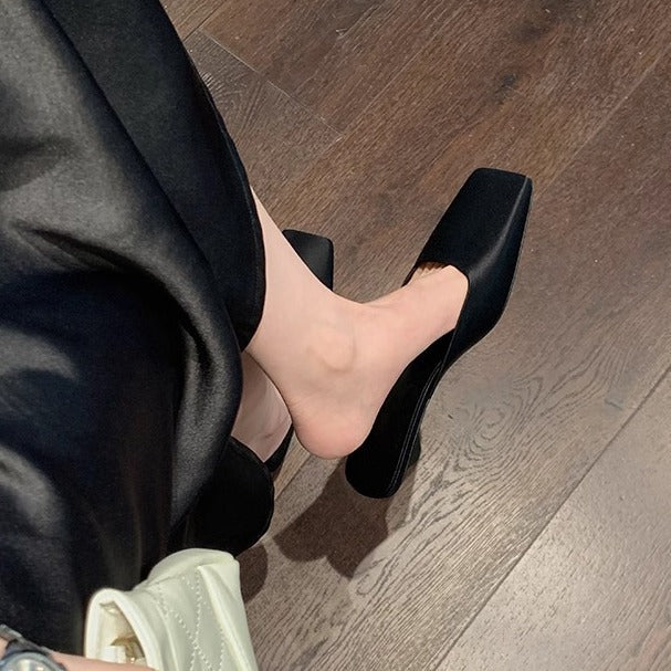 Damen Elegante Mules mit spitzem Zehenbereich und komfortabler Sohle EB