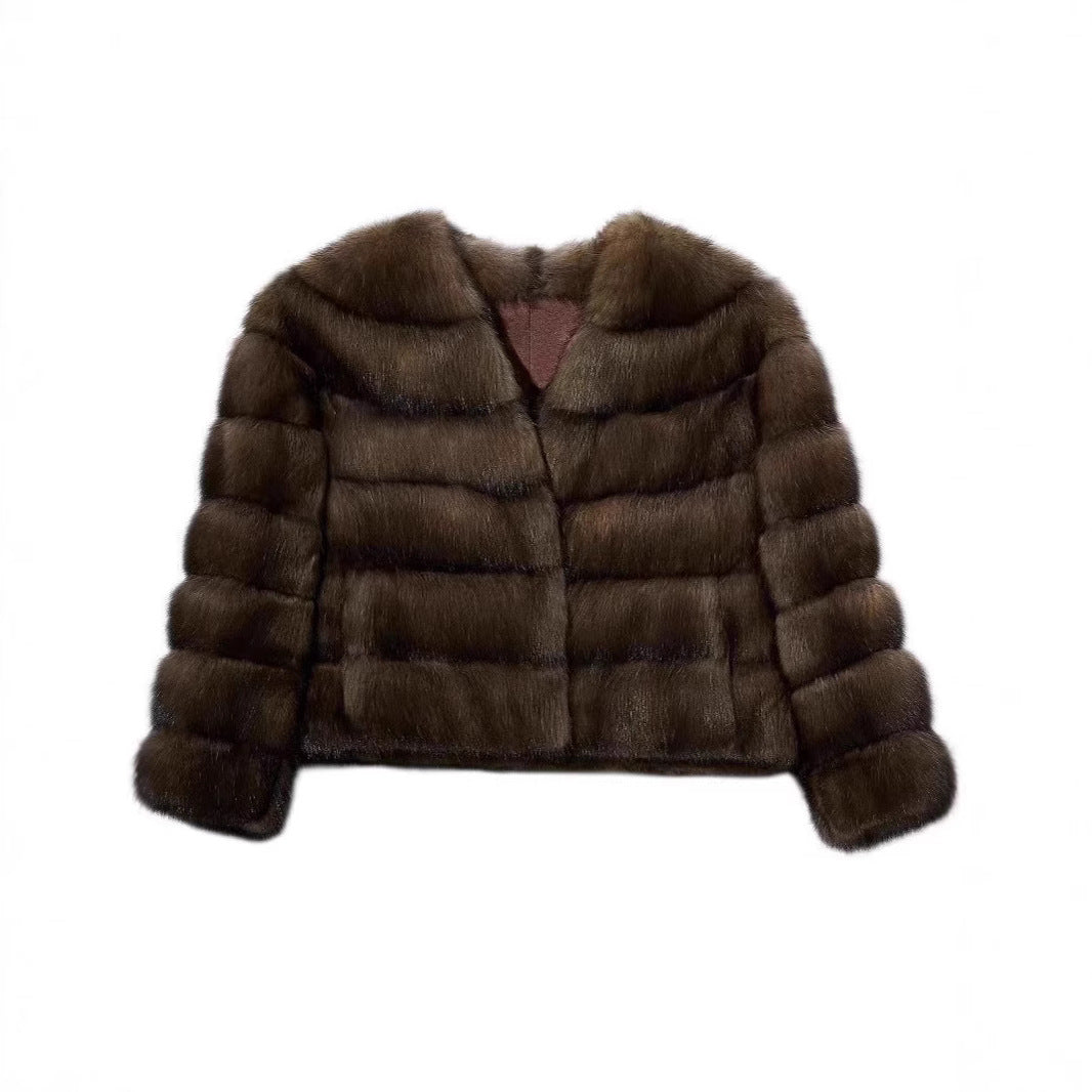 Damen Luxus Kunstpelzjacke EB