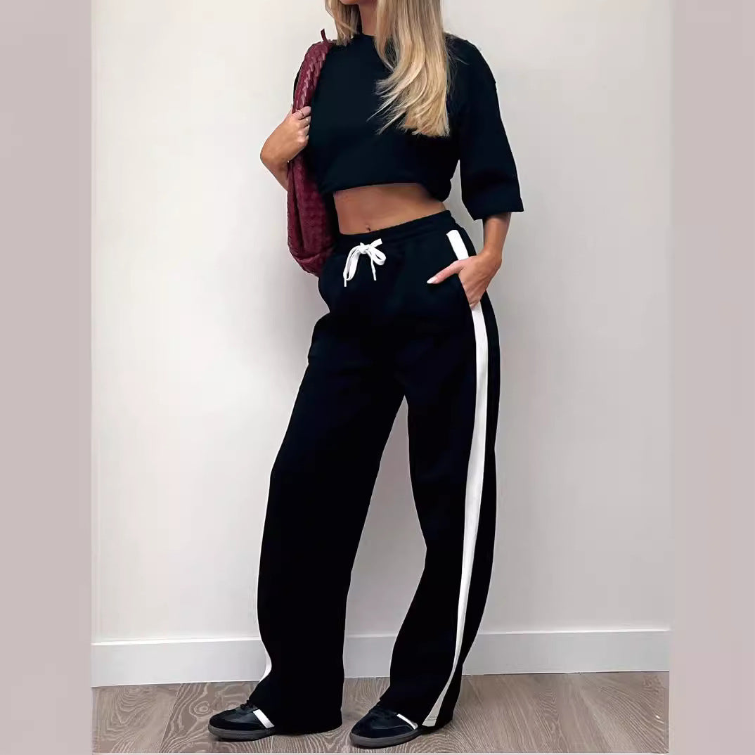 Damen Lässige Freizeithose mit seitlichen Streifen EB