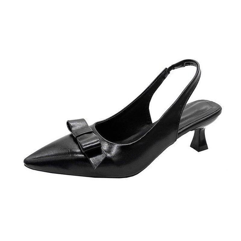 Damen Slingback Pumps mit eleganter Schleifenverzierung EB