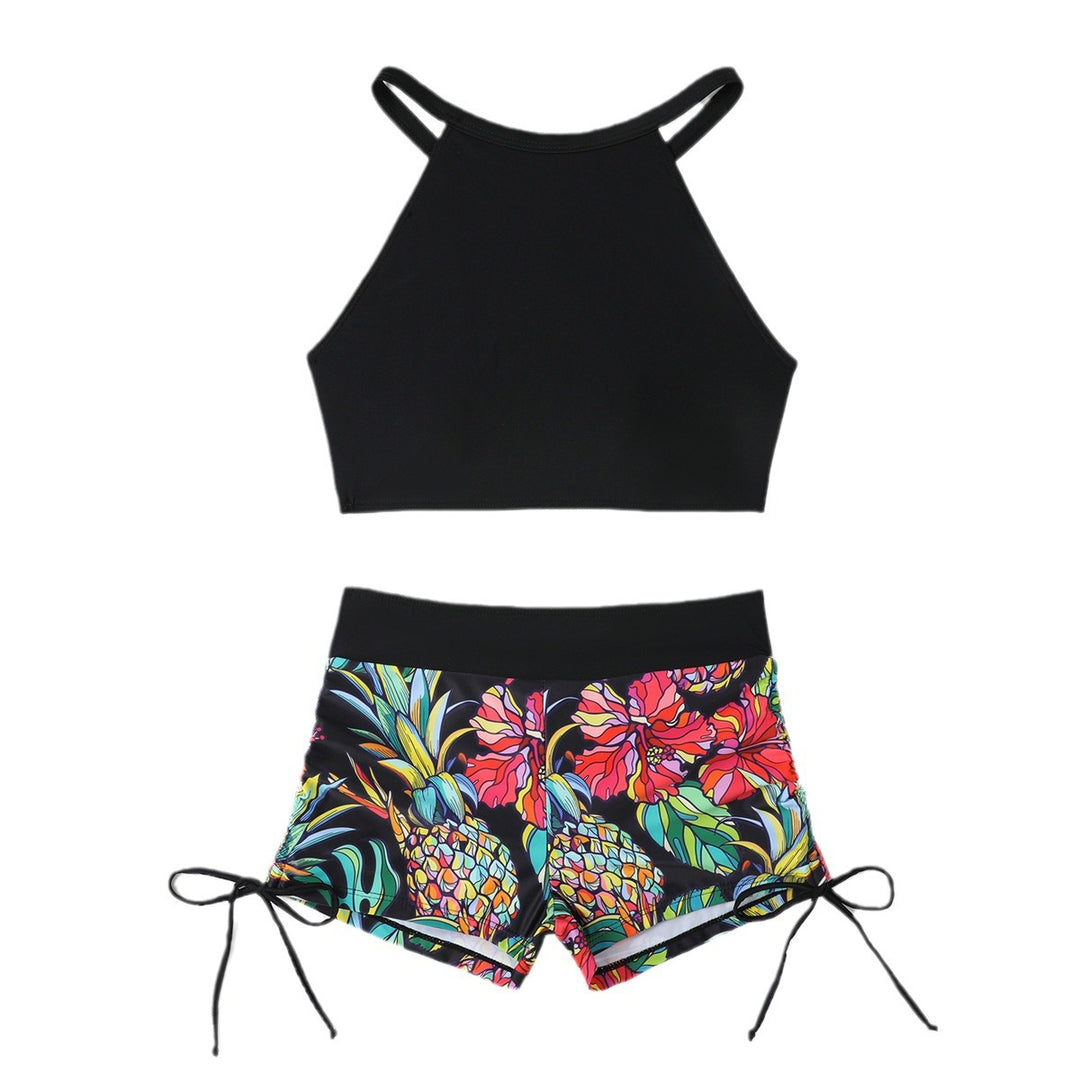 Damen Sportliches Bikiniset mit buntem Muster EB