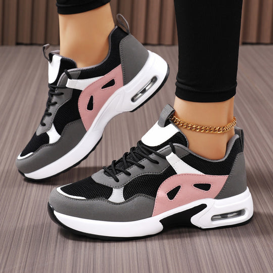 Damen Sportliche Luftpolster-Sneaker mit atmungsaktivem Mesh-Obermaterial EB