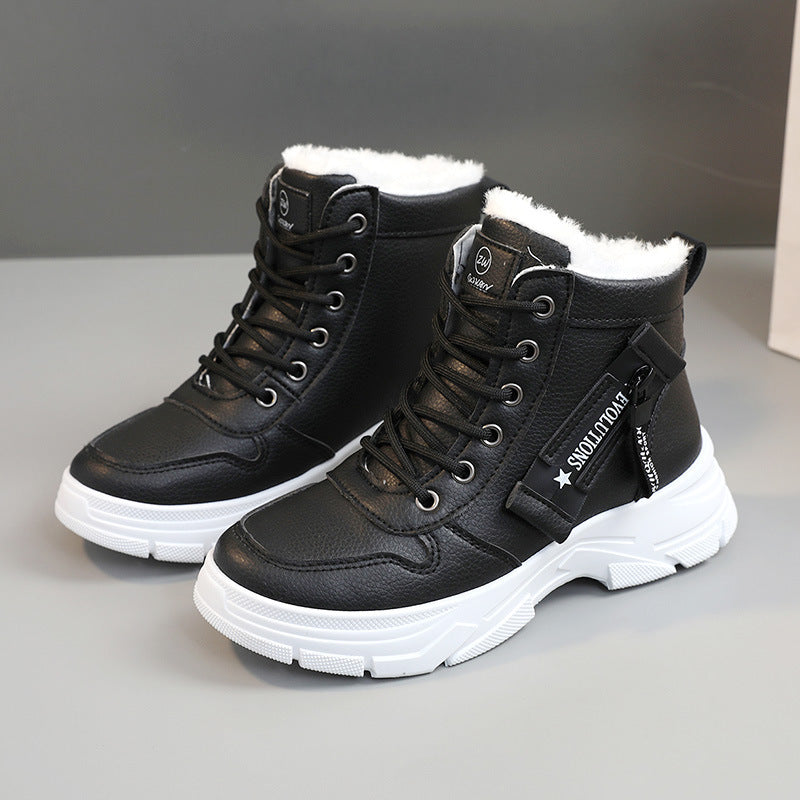 Damen Winterliche High-Top Sneakers mit Fleece-Futter und rutschfester Sohle EB