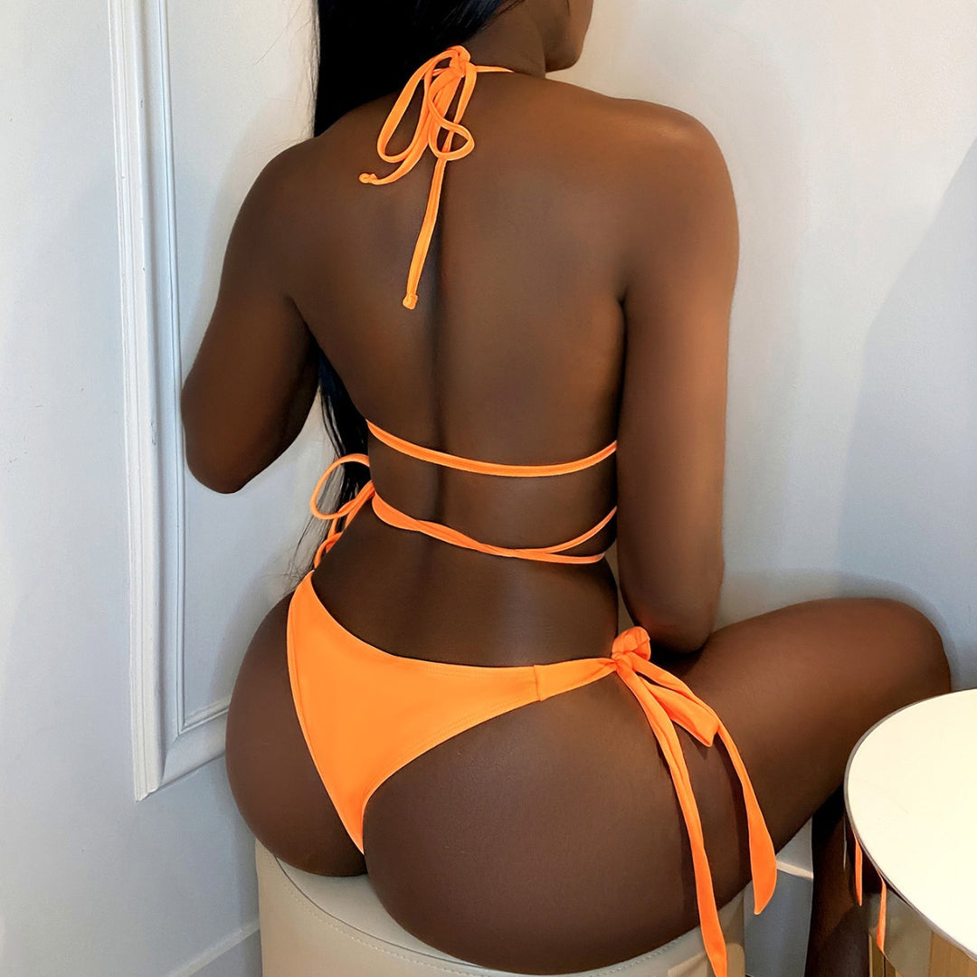 Damen Triangel-Bikini mit Kettenverzierung EB