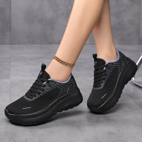 Damen nan ergonomischer Komfort-Sneaker mit nahtlosem Maschenoberteil und keilförmiger Dämpfung EB