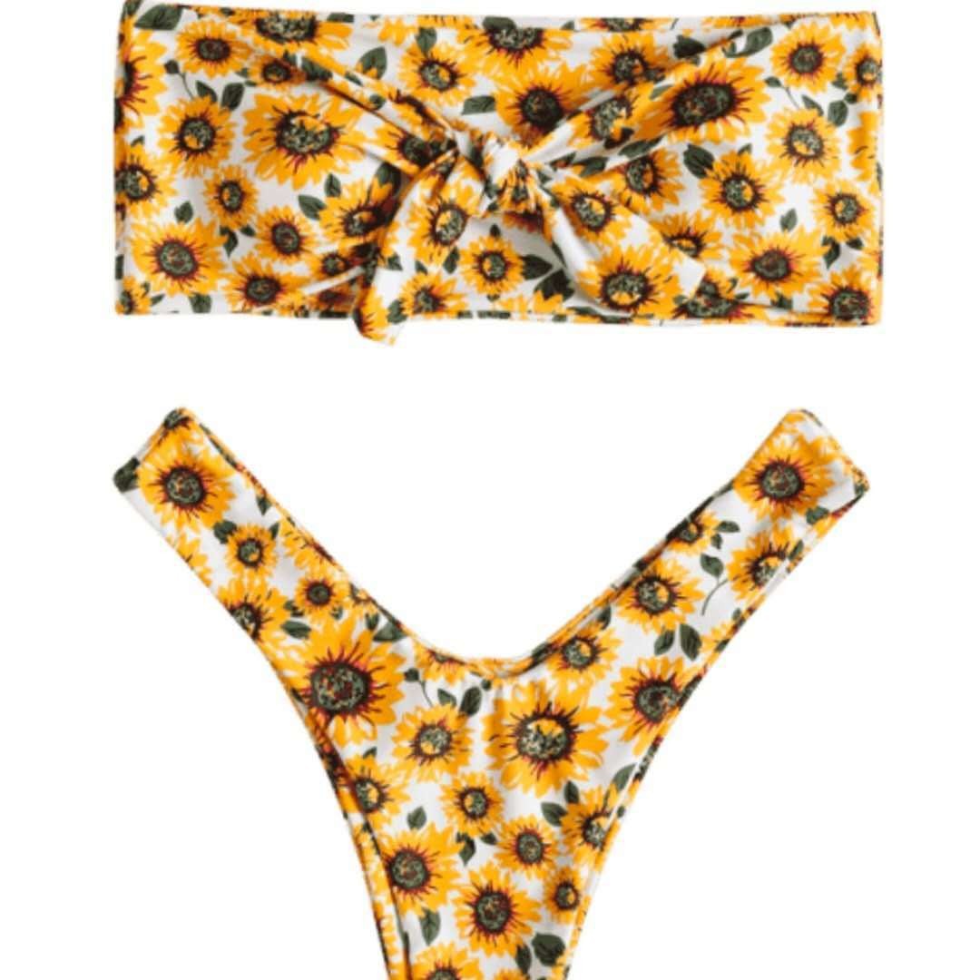 Damen Haarband mit verspieltem Sonnenblumenmuster EB