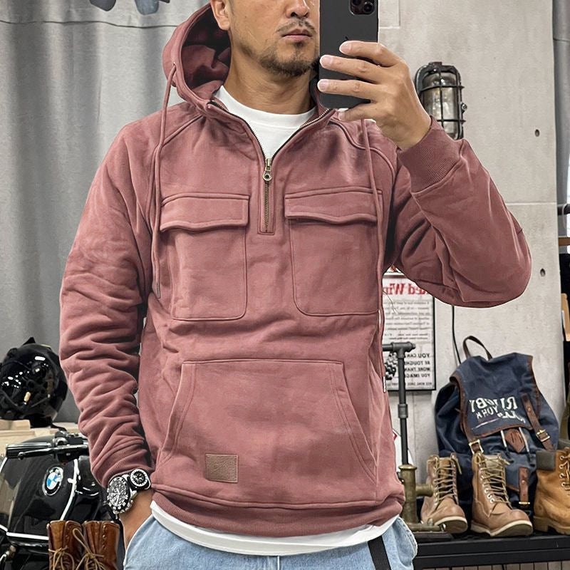 Herren Funktionales Kapuzenpullover mit praktischen Taschen EB