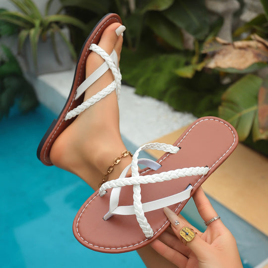 Damen elegante geflochtene Sandalen EB