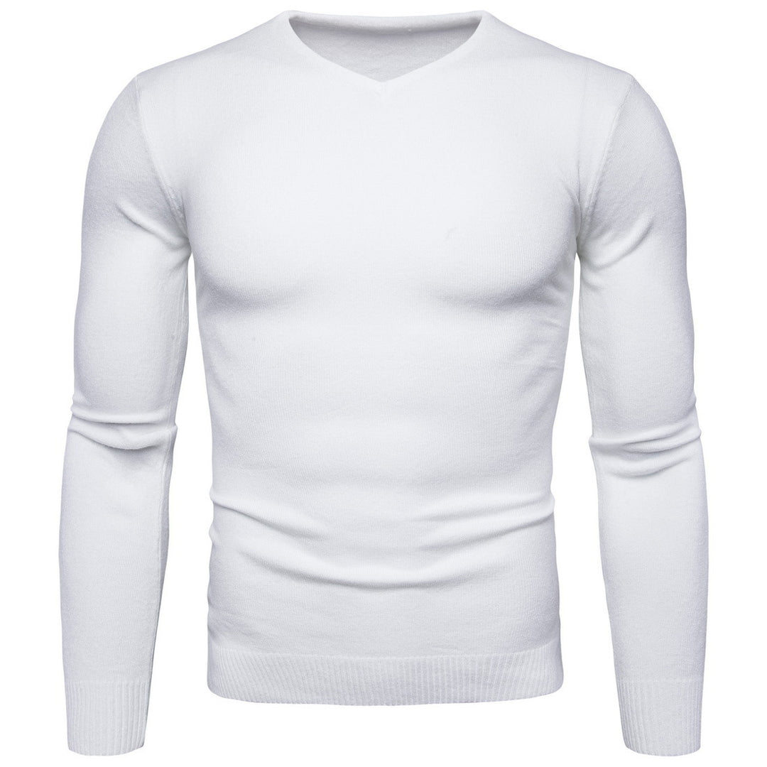 Herren feiner V-Ausschnitt Pullover aus hochwertiger Baumwolle EB