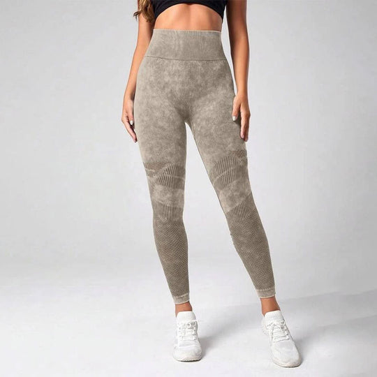 Damen Sculpting Leggings mit hohem Bund und innovativer Textur EB
