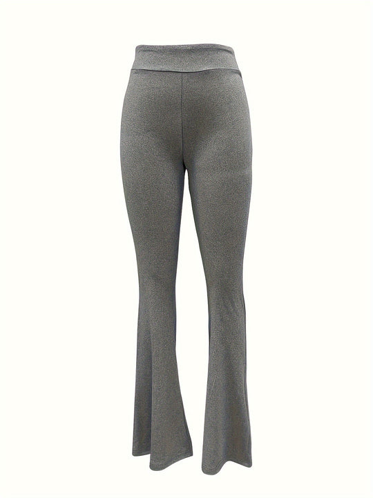 Damen flared Leggings mit hohem Bund und bequemer Passform EB