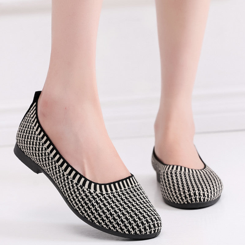 Damen Bequeme Ballerinas mit elastischer Sohle EB