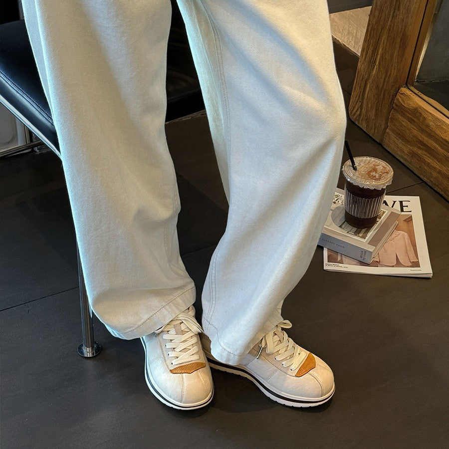 Damen lässige Sneakers im Retro-Stil mit hochwertiger Lederverarbeitung EB