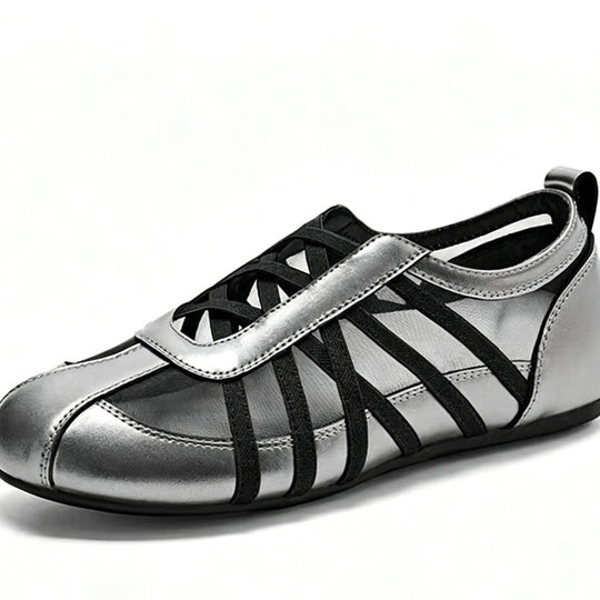 Damen Slip-On Ballerinas mit flexiblem Riemchendesign EB