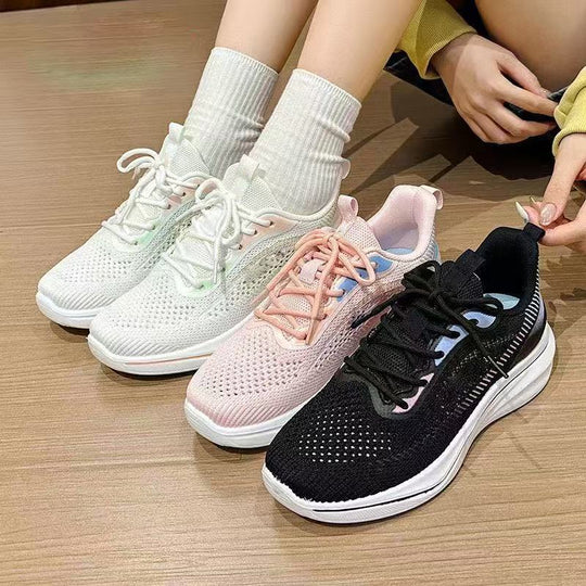 Damen Atmungsaktive Freizeit Sneakers mit stoßdämpfendem Obermaterial EB