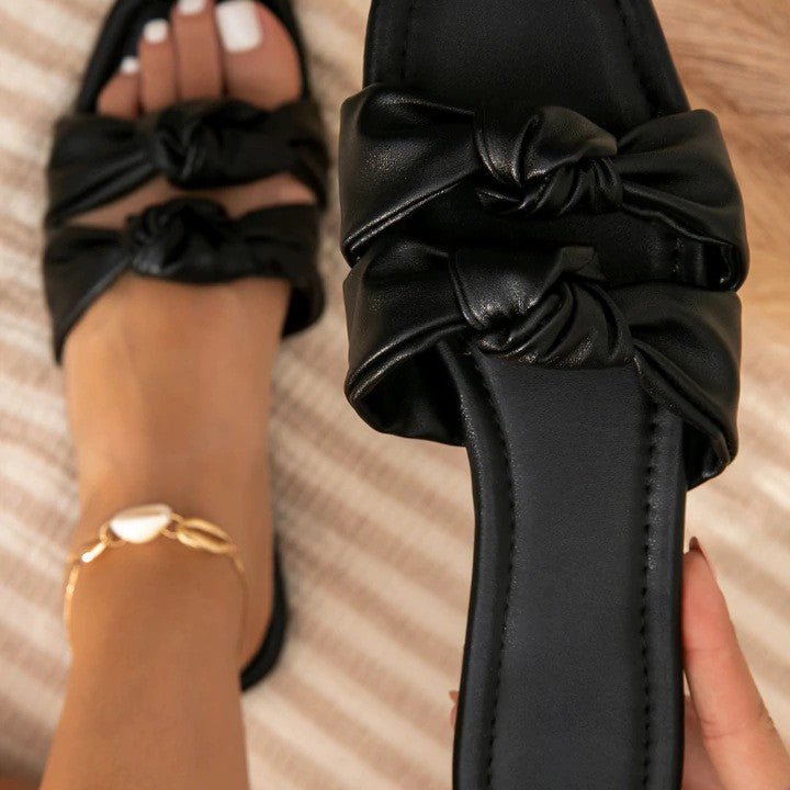Damen elegante Riemchensandalen mit Knoten EB
