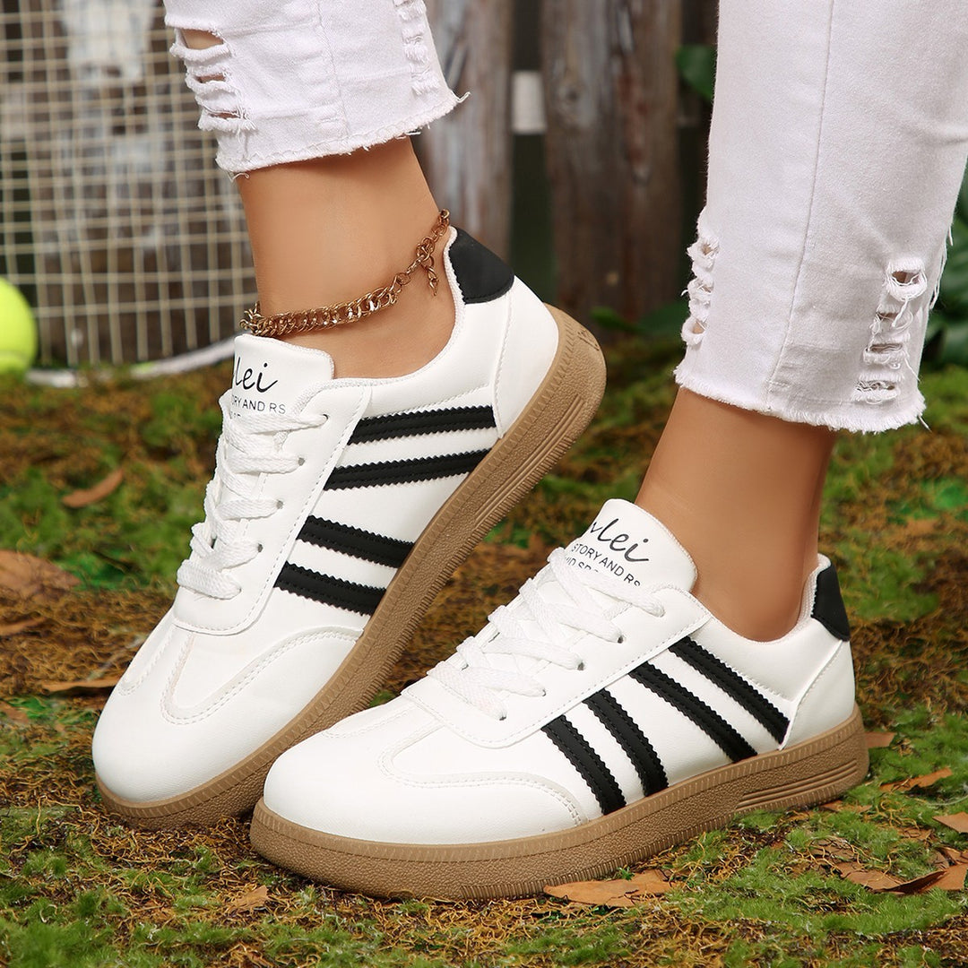 Damen Sportliche Sneakers mit klassischem Streifendesign EB