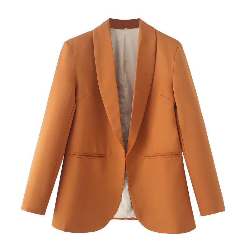 Damen eleganter Blazer mit einzigartigem Schnitt und Taschen EB