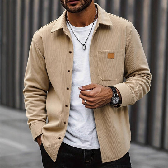 Herren Cordhemd mit modischem Replay-Stil EB