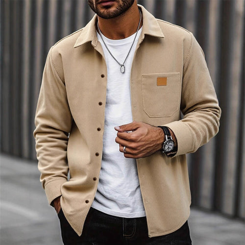 Herren Cordhemd mit modischem Replay-Stil EB