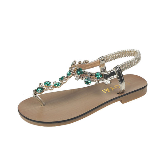 Damen elegantes Zehentrenner-Design mit funkelnden Strass-Akzenten EB