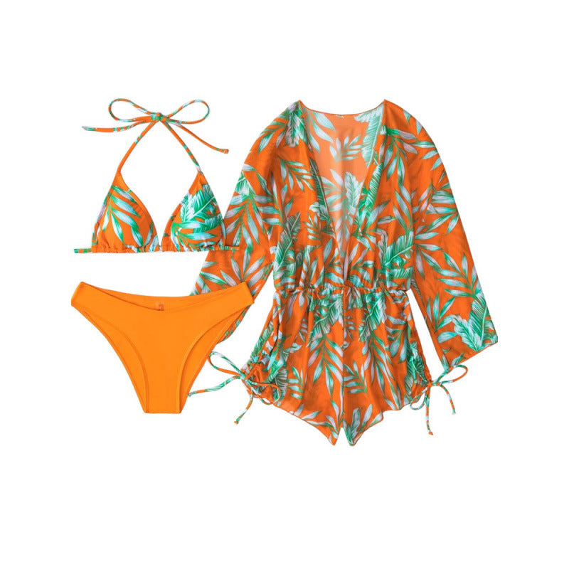 Damen Bademodenset mit floralem Design und raffiniertem Schnitt EB