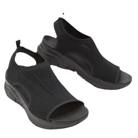 Damen Atmungsaktive Slip-Sandalen mit elastischem Einschlupf und komfortabler Sohle EB