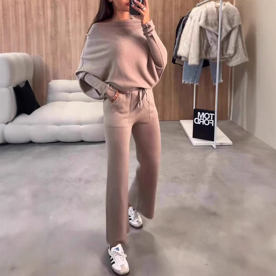 Damen Bequemes und elegantes Loungewear-Set mit weitem Schnitt EB