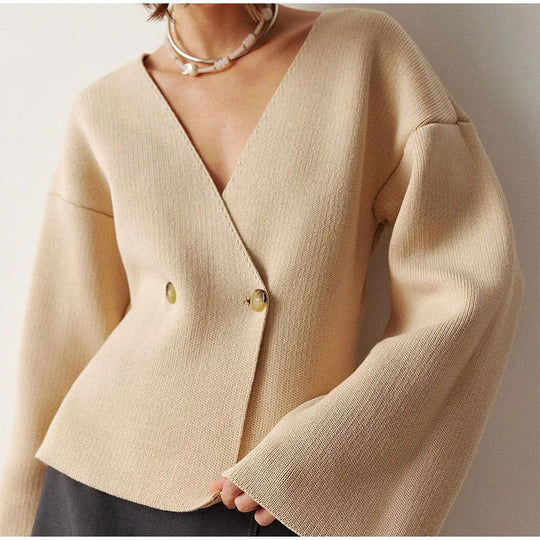 Damen Eleganter Wickelcardigan EB